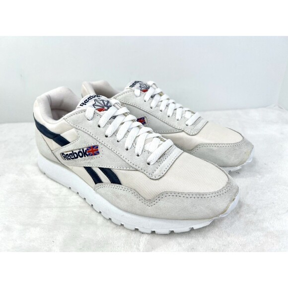 Vintage Reebok Classic Nylon Suede Sneaker Men’s Size 9 White Blue 90s Y2K main image 10